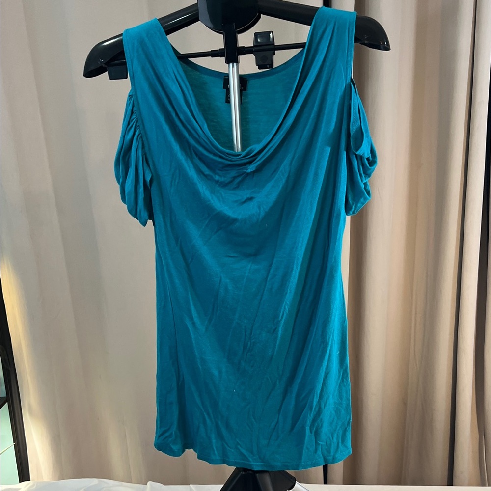 Rue21 Teal Cold-Shoulder Blouse